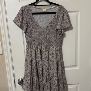 Altar’d State Floral Print V-Neck Dress